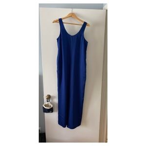 Universal Standard satin relaxed jumpsuit, blue